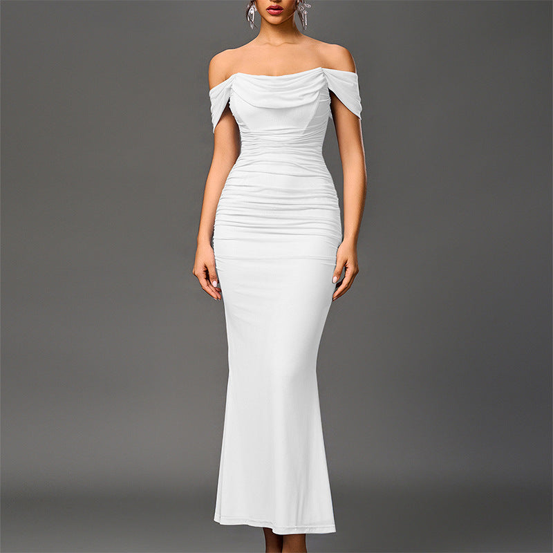 VALENTINI™ – Chic Off-Shoulder Ruched Mermaid Evening Dress