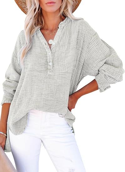 AYLA™ – Casual V-Neck Blouse 