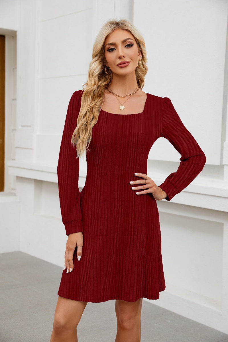 LYRA™ - Cozy Fall Babydoll Dress