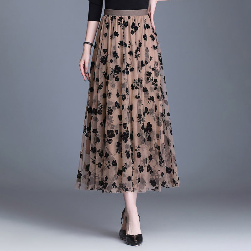 ADELINE™ – Chic Floral Midi Skirt 