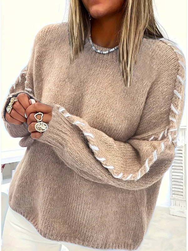 KALIYAH™ - Casual Round Neck Long Sleeve Sweater