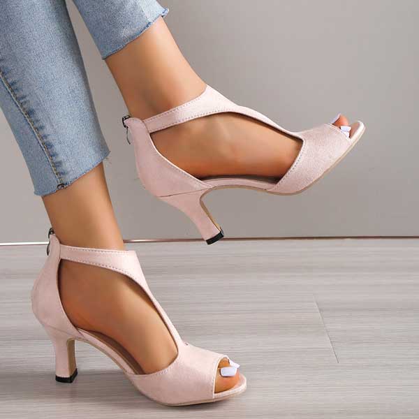 Janina | Elegant Peep Toe Heeled Sandals