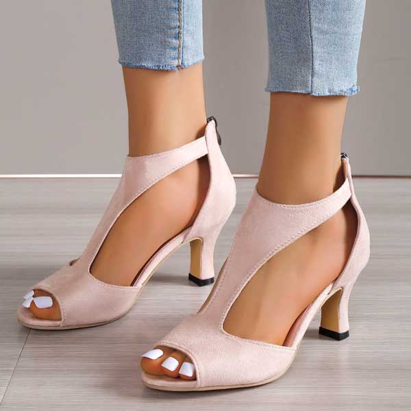 Janina | Elegant Peep Toe Heeled Sandals