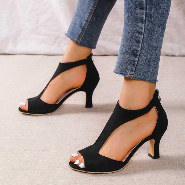 Riley | Elegant Open Toe Heeled Sandals