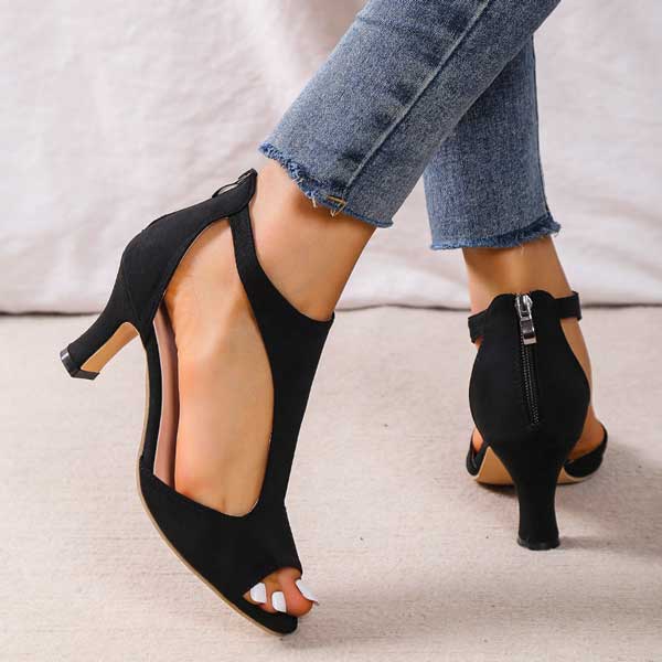 Janina | Elegant Peep Toe Heeled Sandals