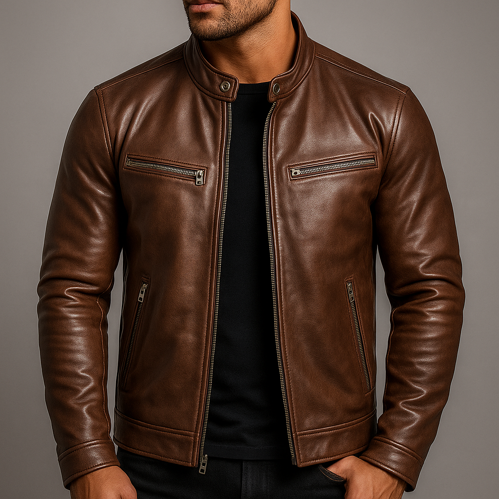 Dylan | Men's Vintage Café Racer Leather Jacket