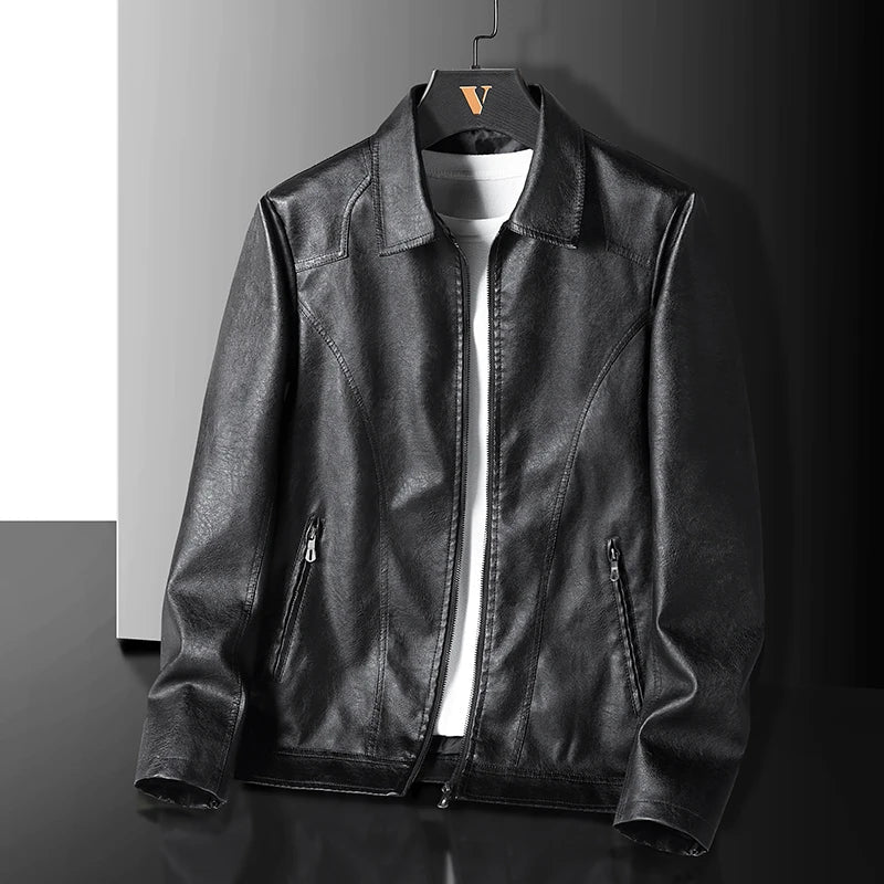 Verano | Men's Classic Black Leather Jacket