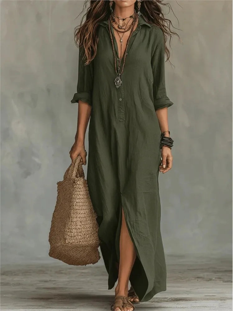 Agnes | Relaxed Shirt Maxi Dress