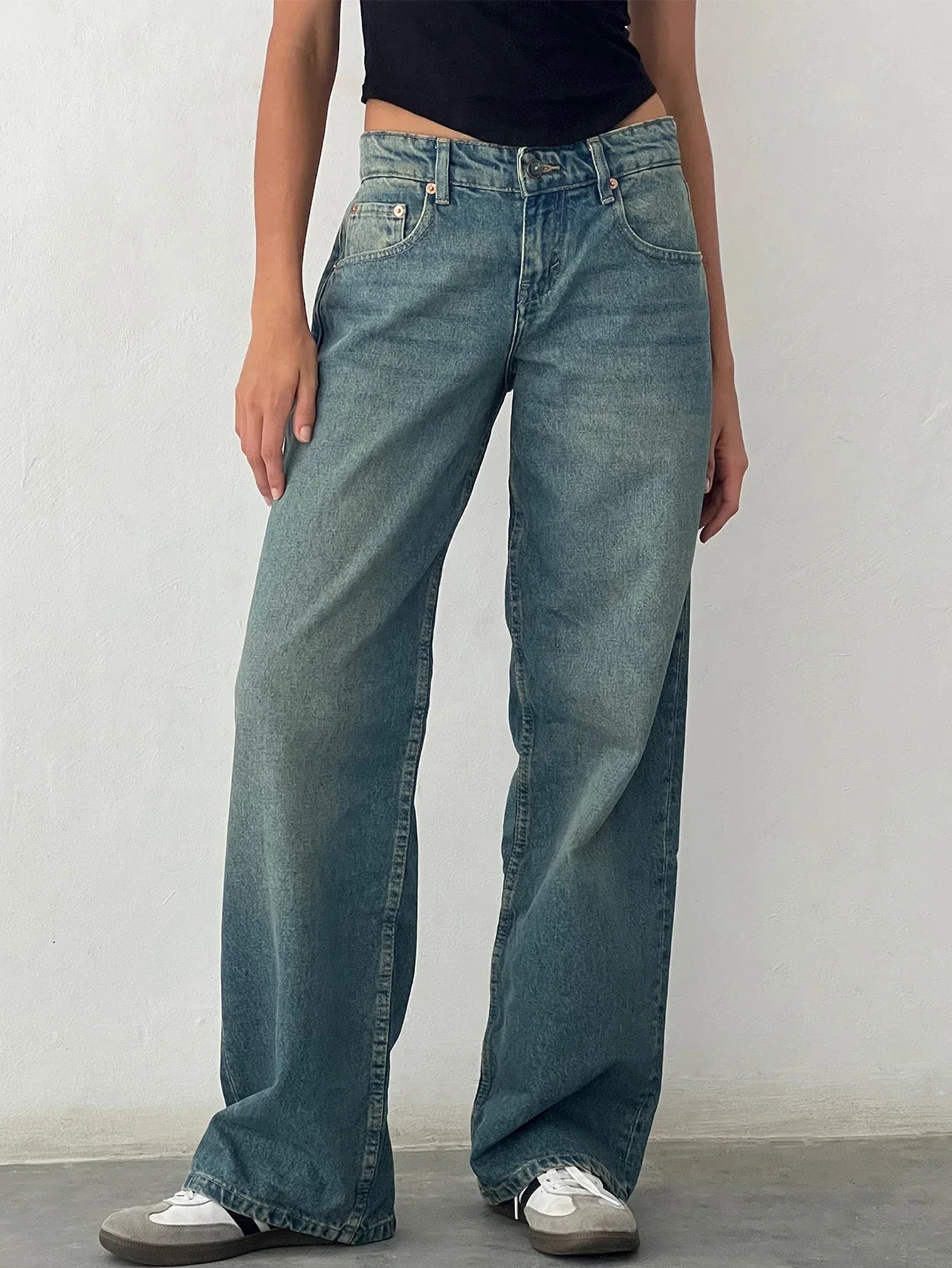SYLVAINE™ – Vintage Casual Baggy Jeans 