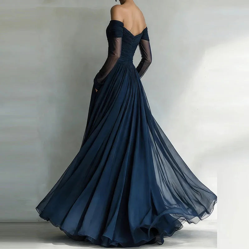 Celestia | Off-Shoulder Tulle Wedding Guest Dress