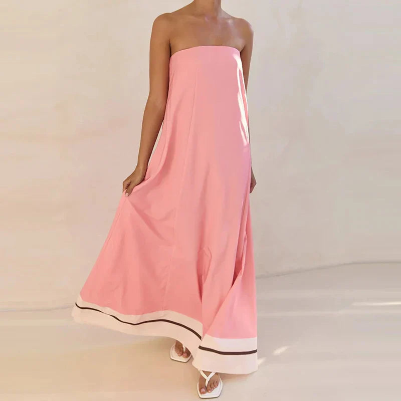 Liorah | Strapless Printed Maxi Dress