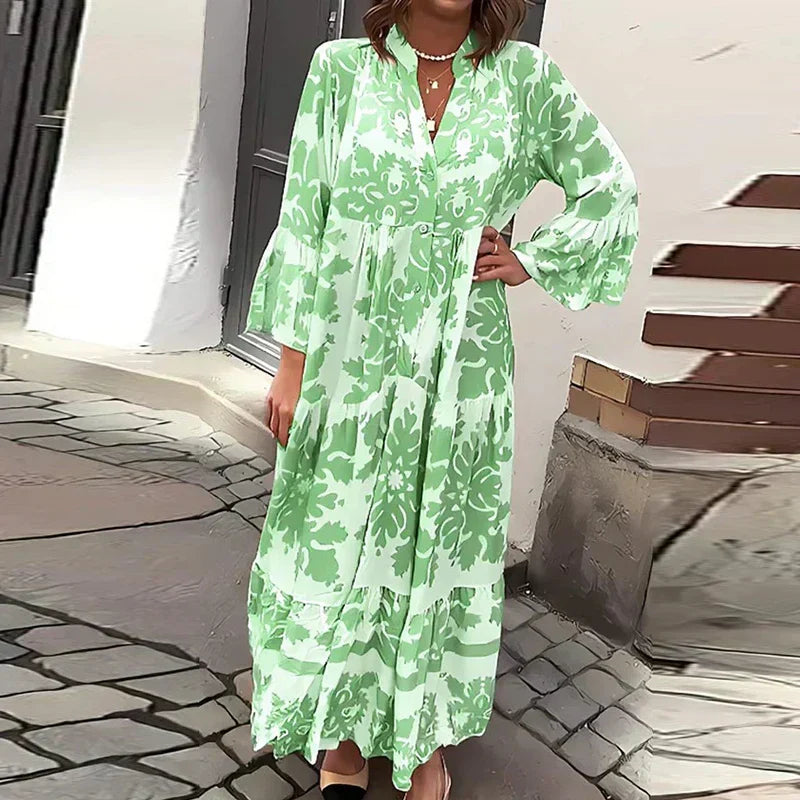 Avira | Boho Printed Midi Dress