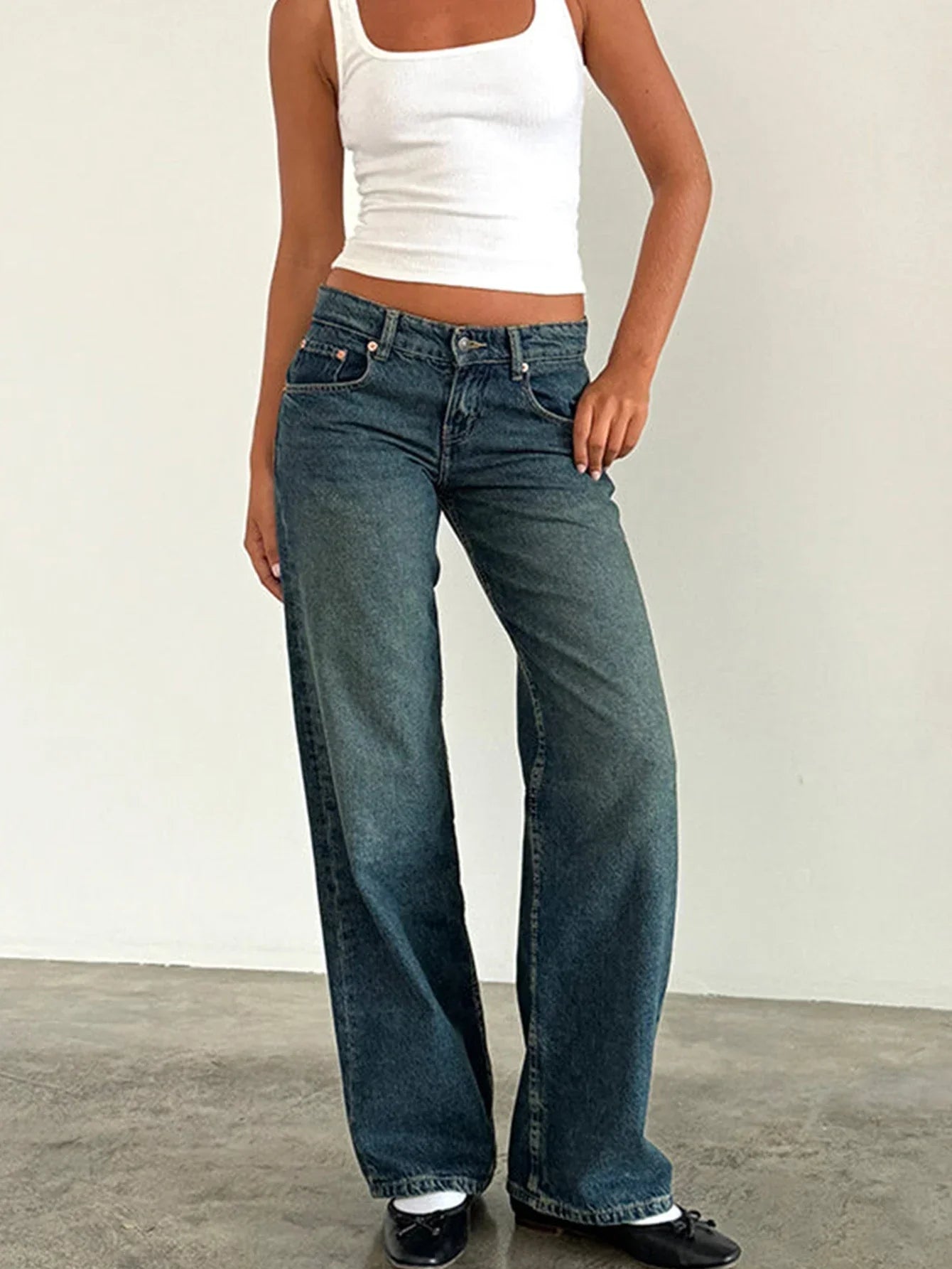 SYLVAINE™ – Vintage Casual Baggy Jeans 