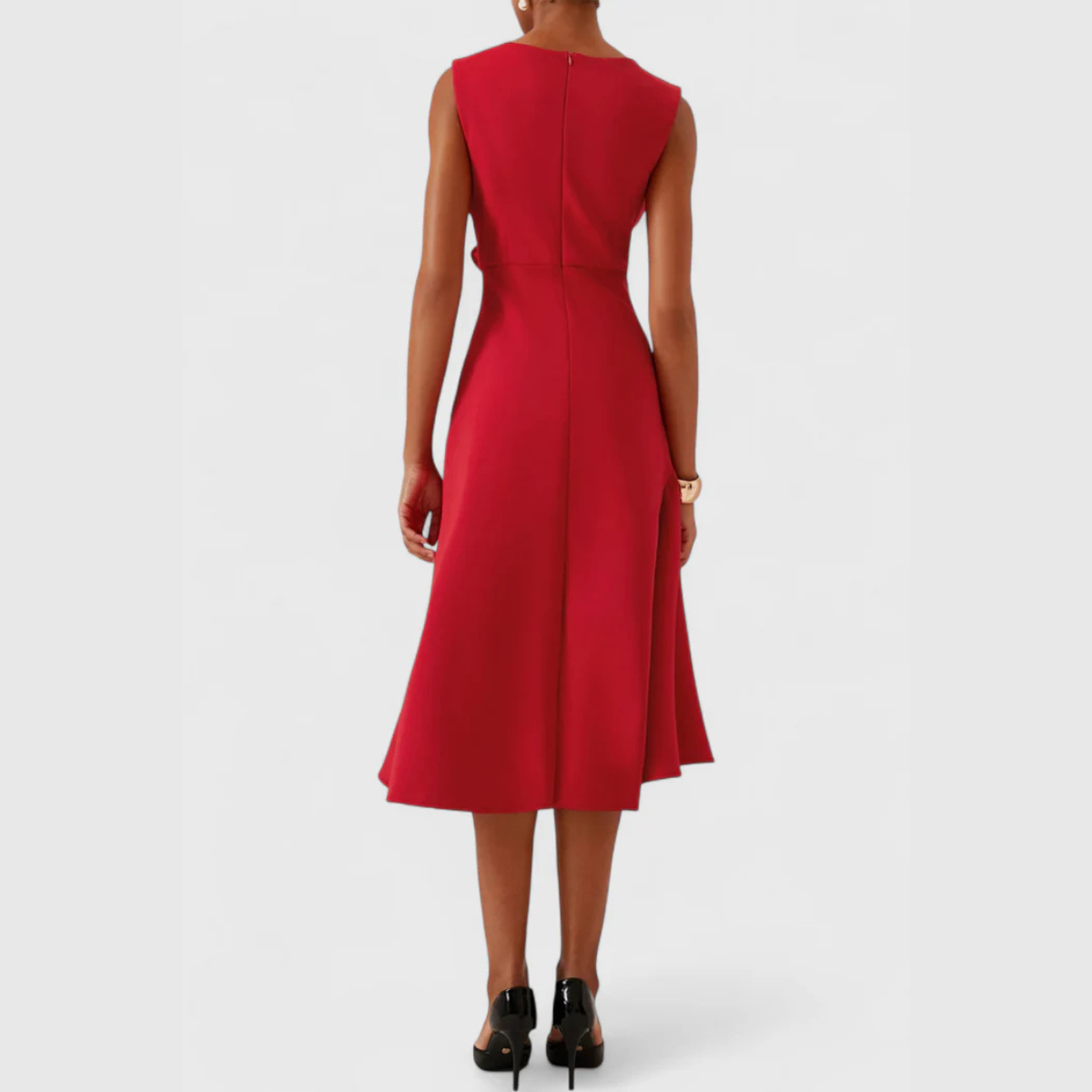 Aurora | Sleeveless Cocktail Midi Dress Wedding Guest Dress