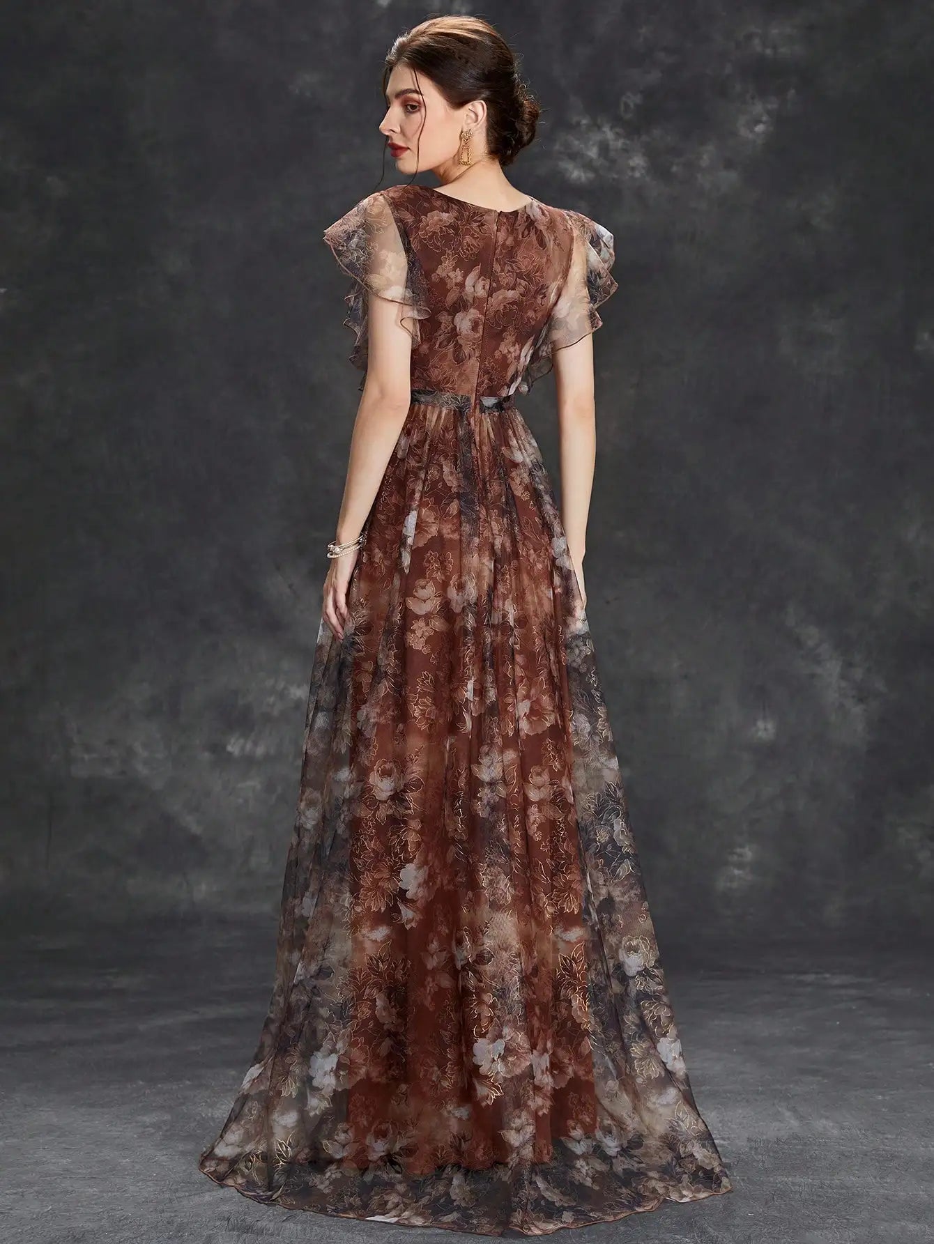 Selene | Floral Maxi Wedding Guest Dress
