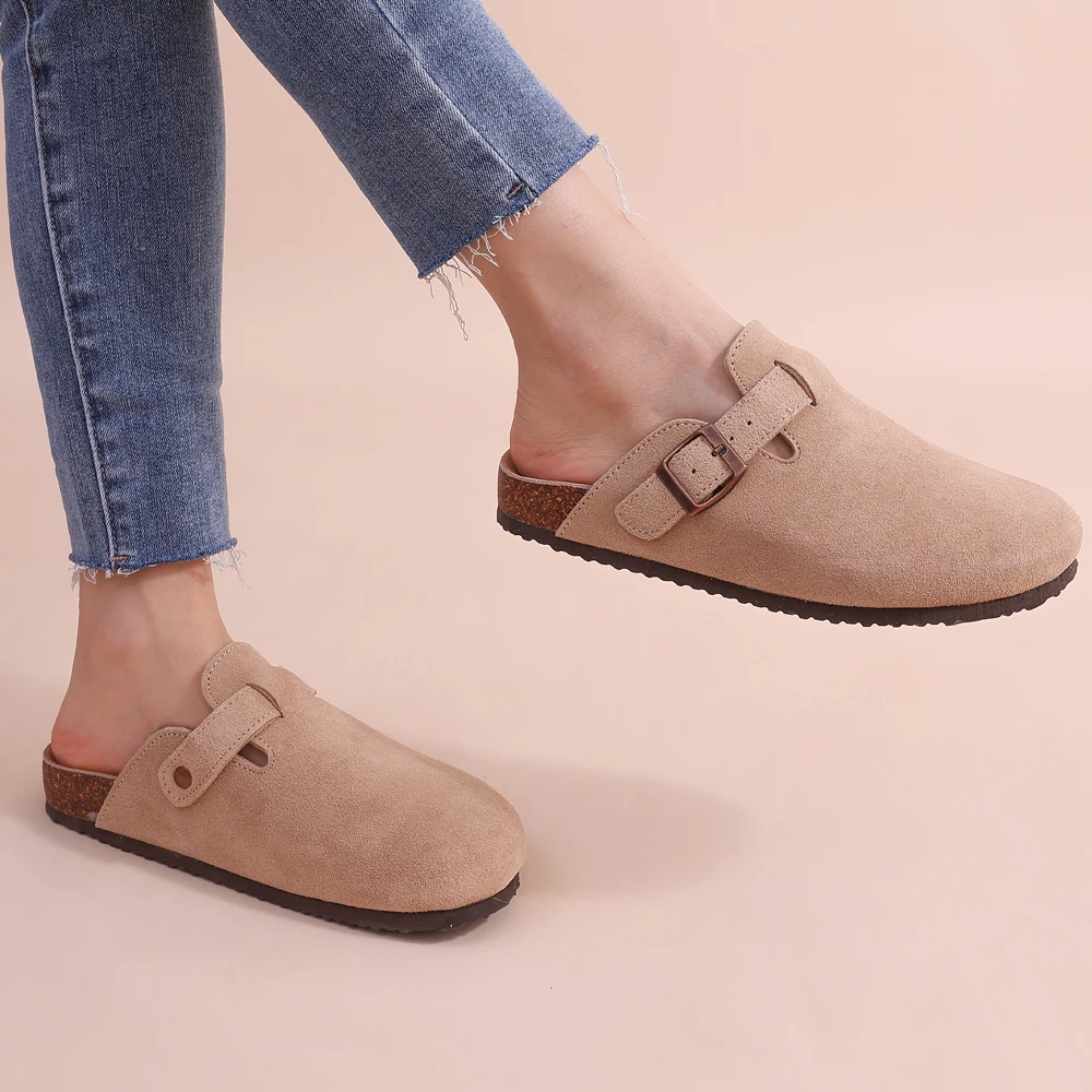 Colette | Refined Suede Corkbed Mules