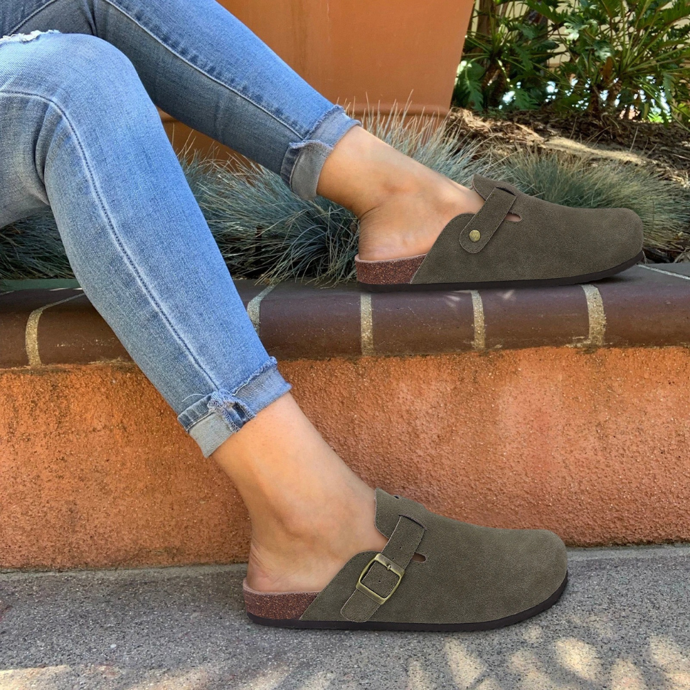 Colette | Refined Suede Corkbed Mules