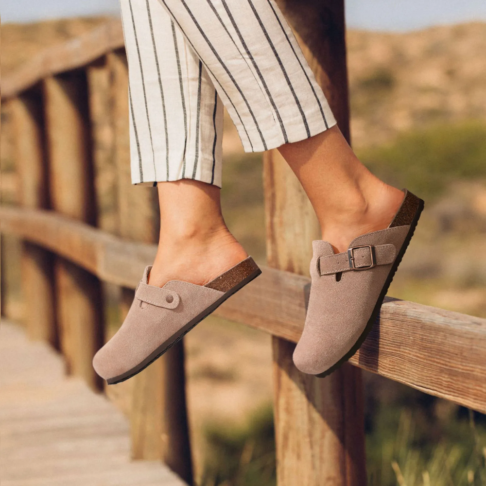 Colette | Refined Suede Corkbed Mules