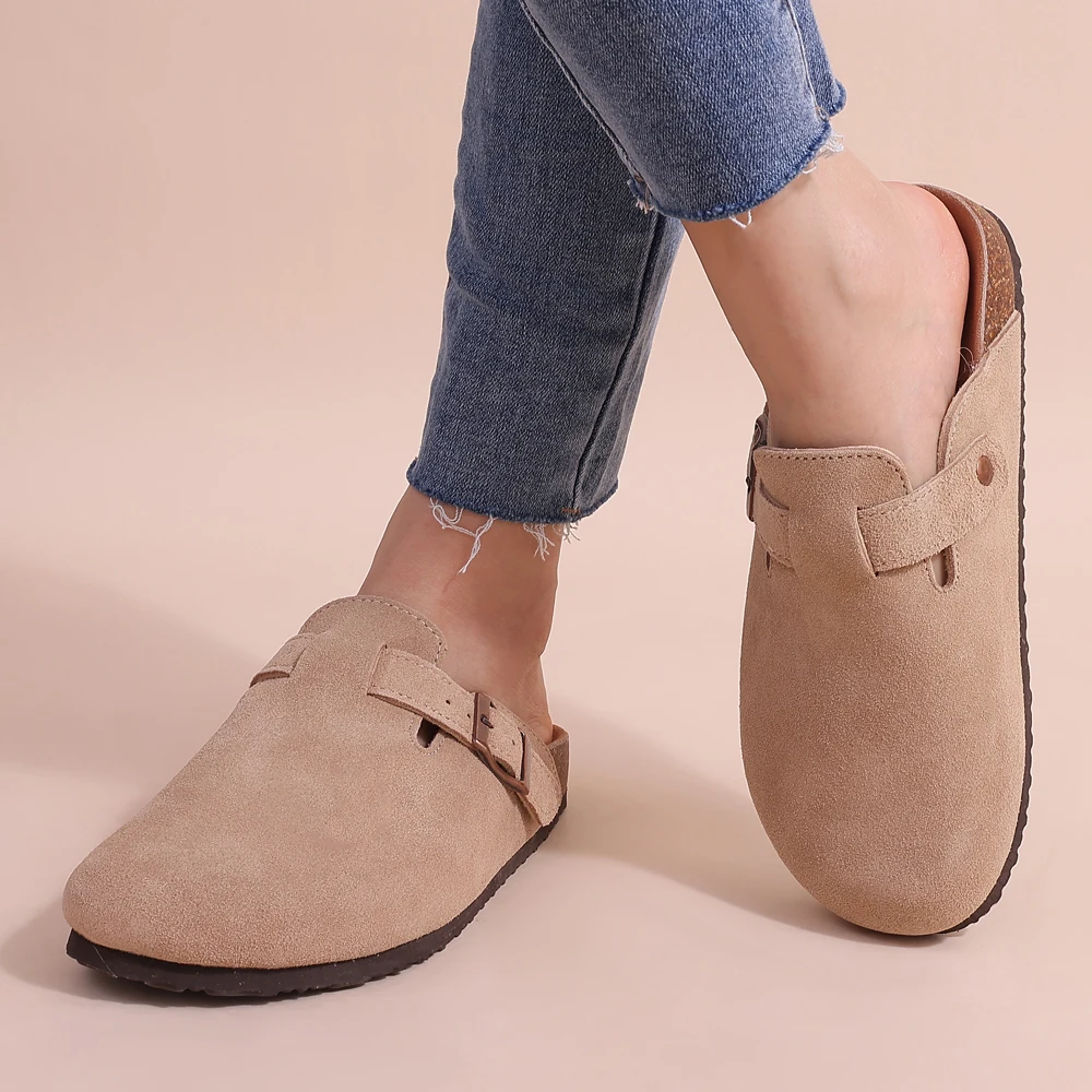 Colette | Refined Suede Corkbed Mules