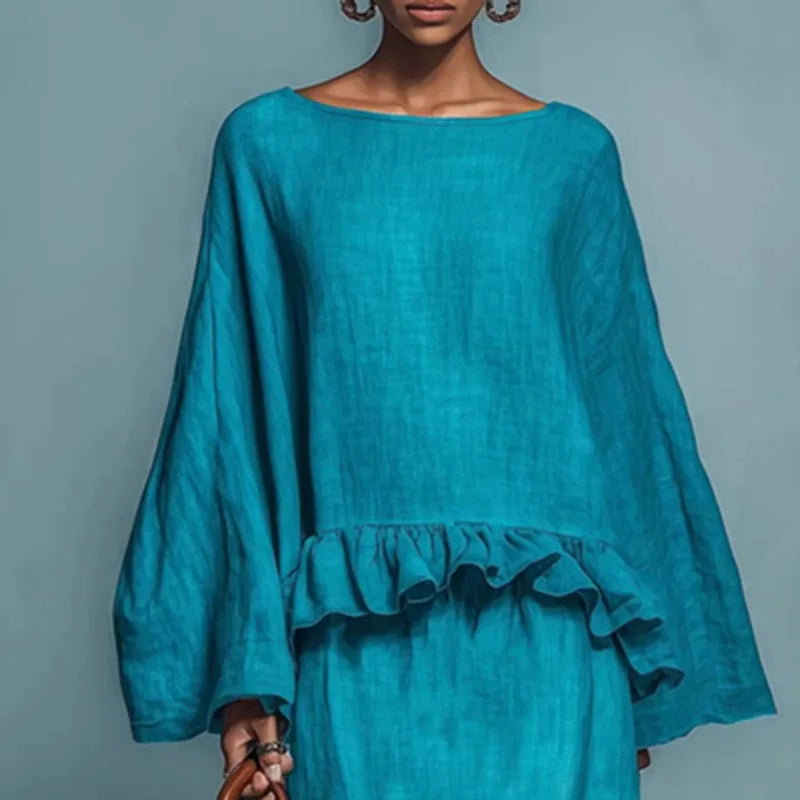 Azaria | Ruffle Top and Maxi Skirt Set