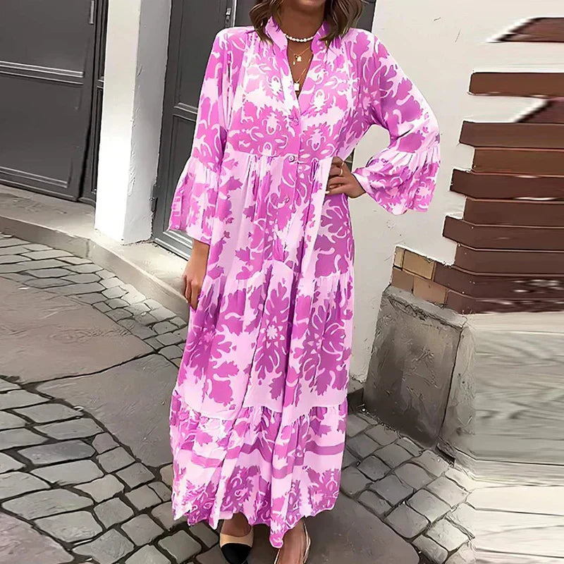 Avira | Boho Printed Midi Dress