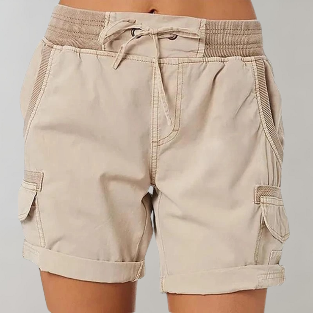 Soleste | High-Waist Casual Cargo Shorts