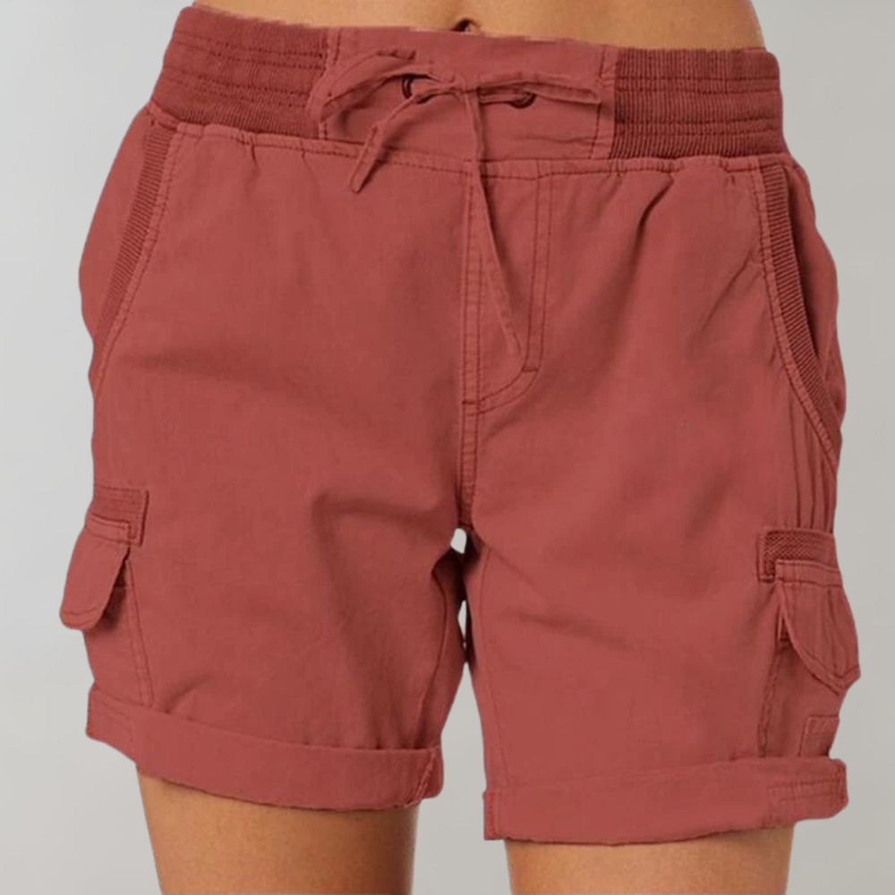 Soleste | High-Waist Casual Cargo Shorts