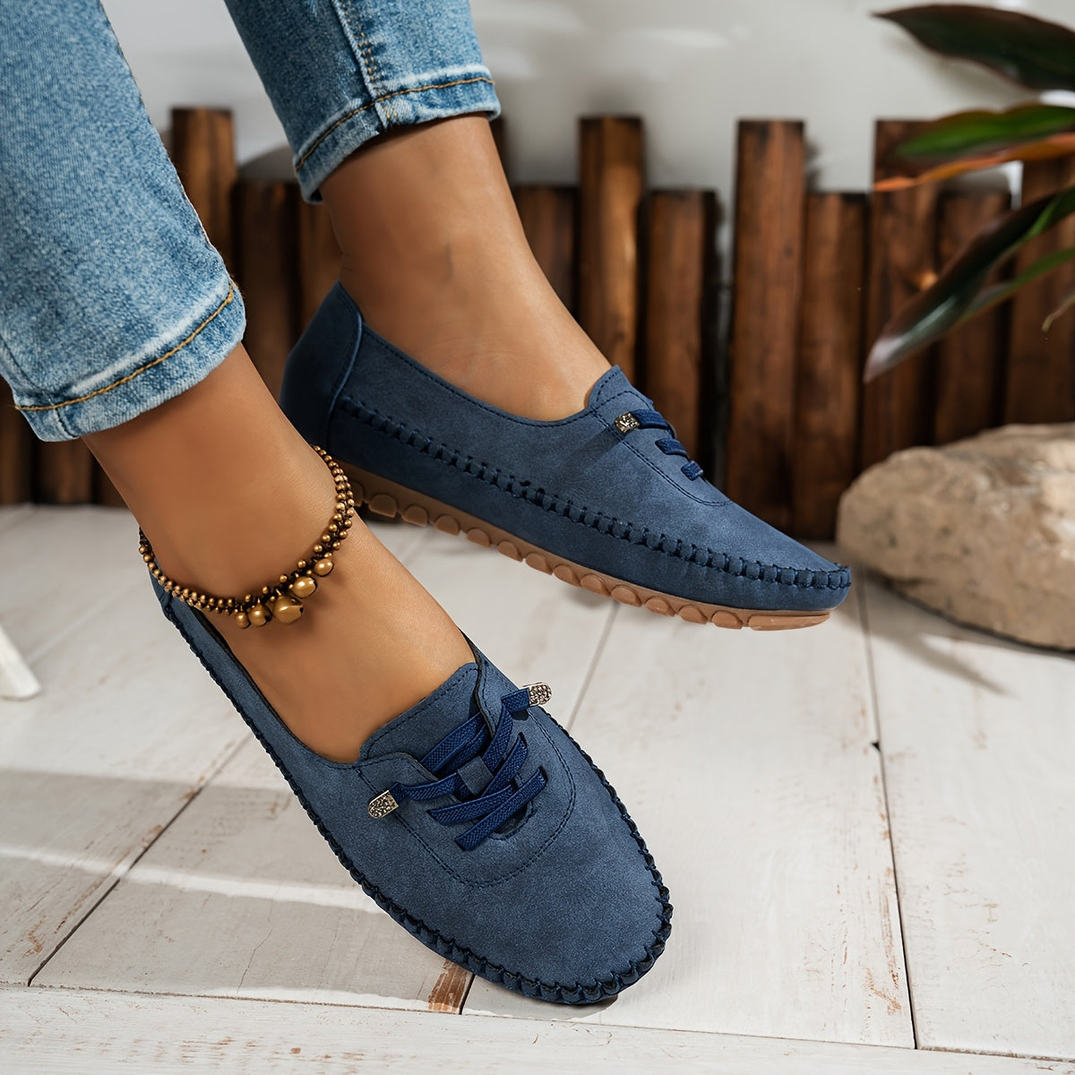 Selene | Casual Suede Lace Up Loafers for Women