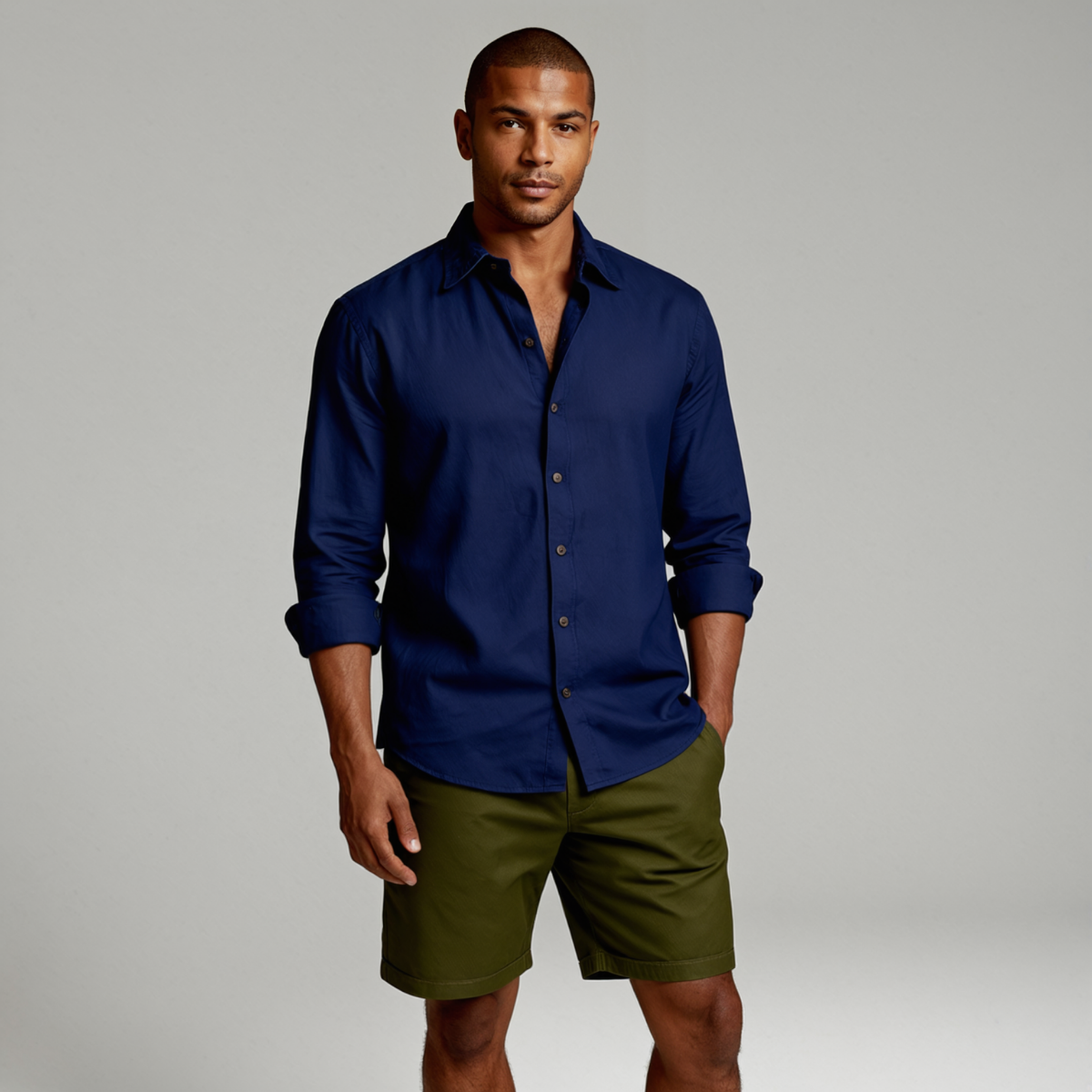 Tropez | Men's Long Sleeve Linen Button Up Shirt