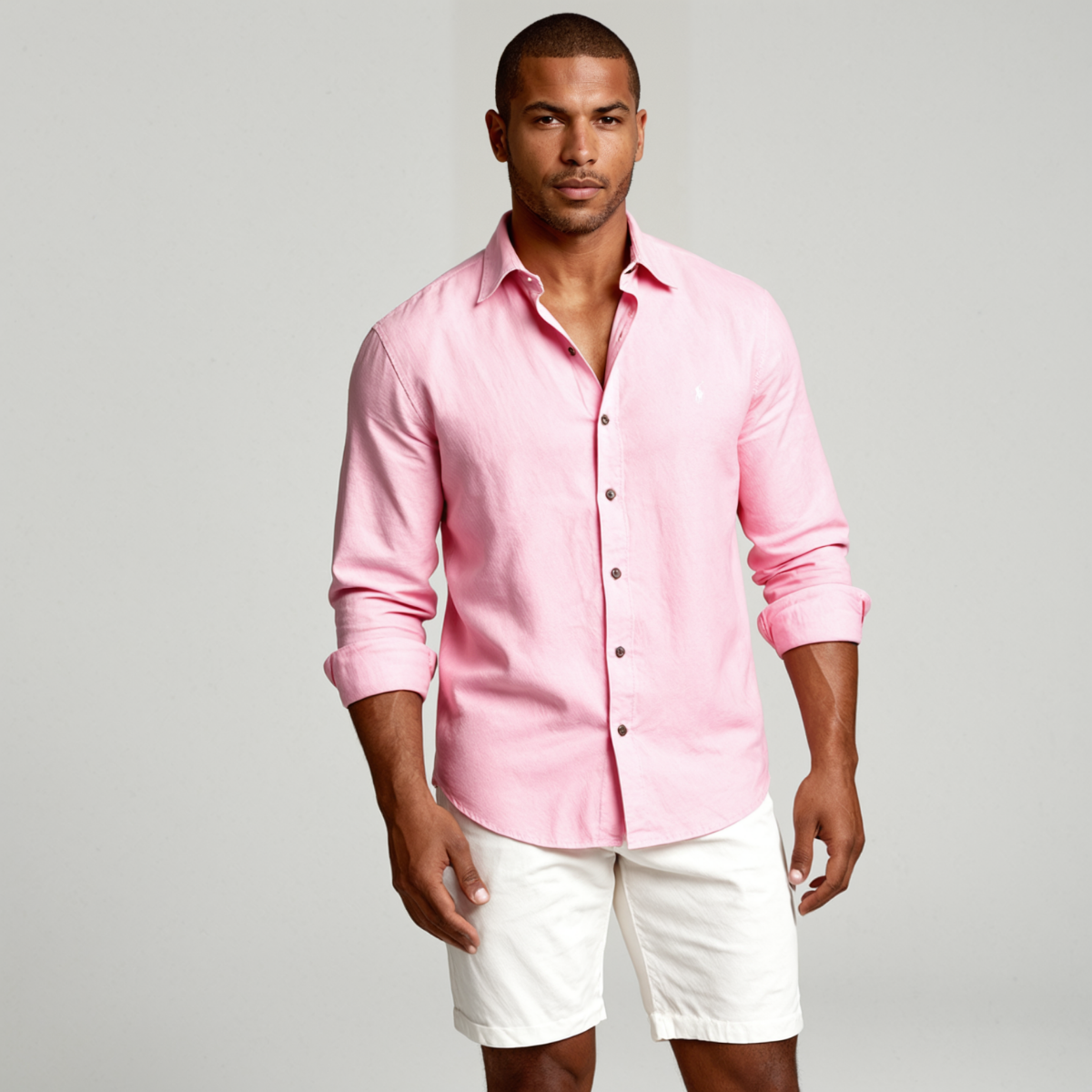 Tropez | Men's Long Sleeve Linen Button Up Shirt