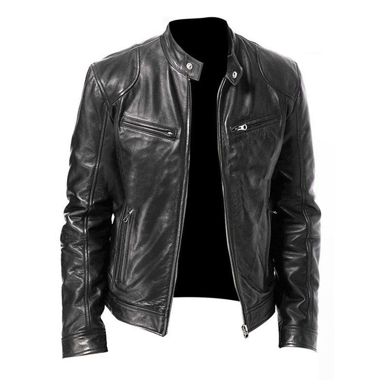 William | Men's Vintage Leather Biker Jacket