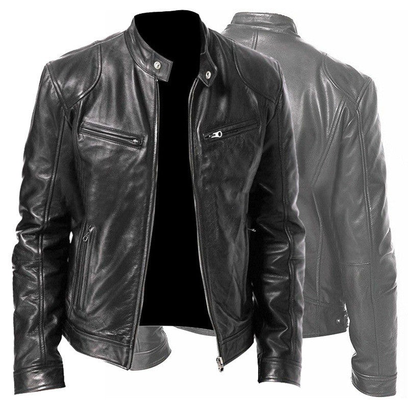 William | Men's Vintage Leather Biker Jacket