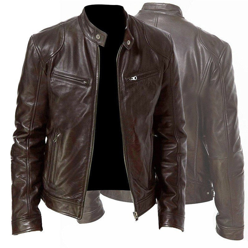 William | Men's Vintage Leather Biker Jacket