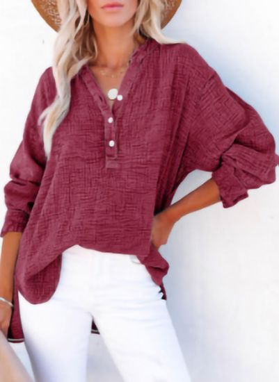 AYLA™ – Casual V-Neck Blouse 