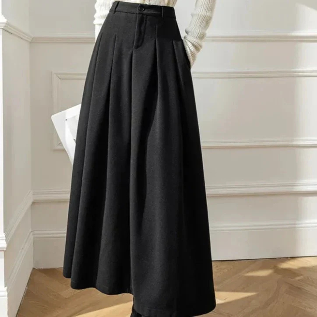 Vespera | High Waisted A Line Maxi Skirt