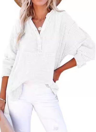 AYLA™ – Casual V-Neck Blouse 