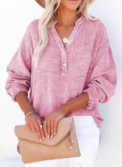 AYLA™ – Casual V-Neck Blouse 