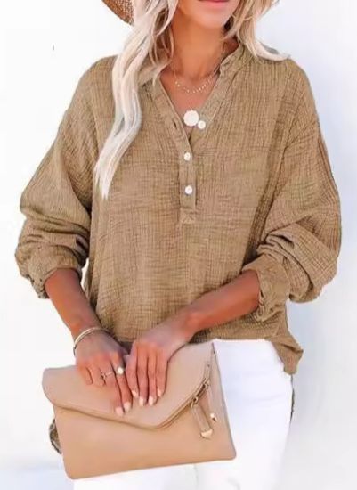 AYLA™ – Casual V-Neck Blouse 