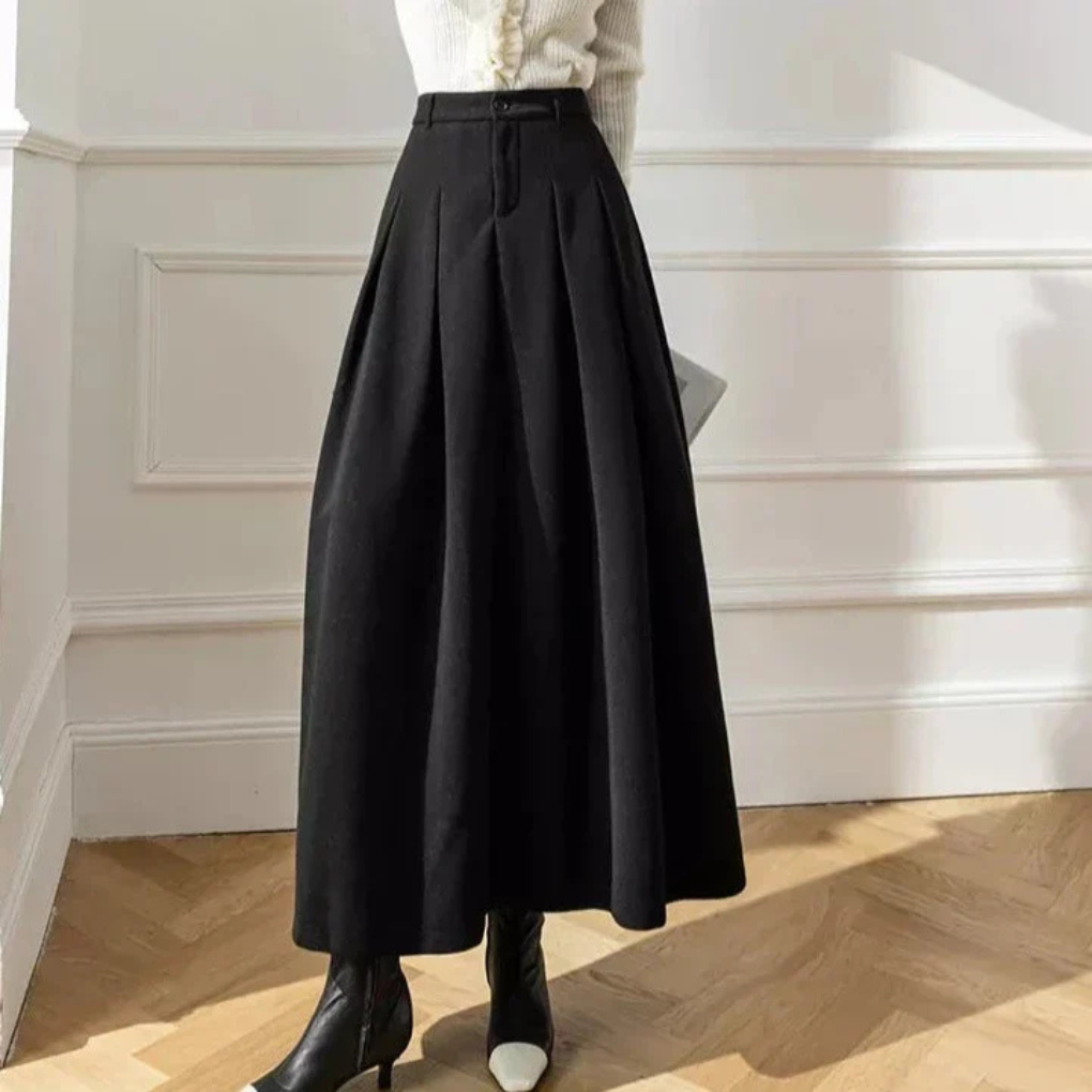 Vespera | High Waisted A Line Maxi Skirt