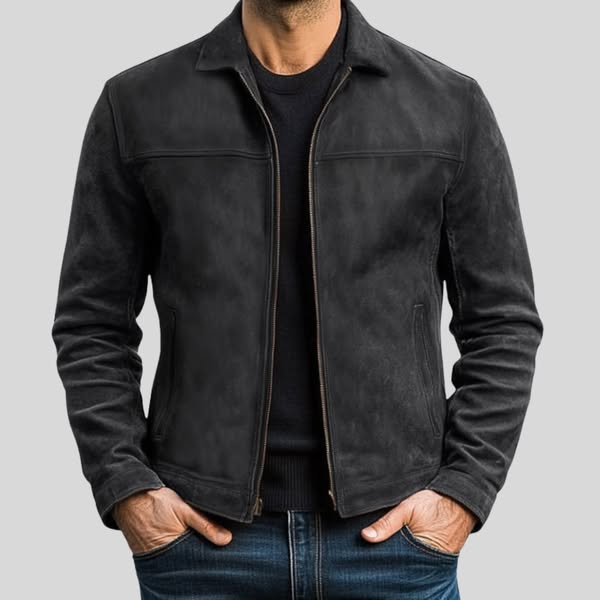 Logan | Men's Vintage Leather Zip Jacket