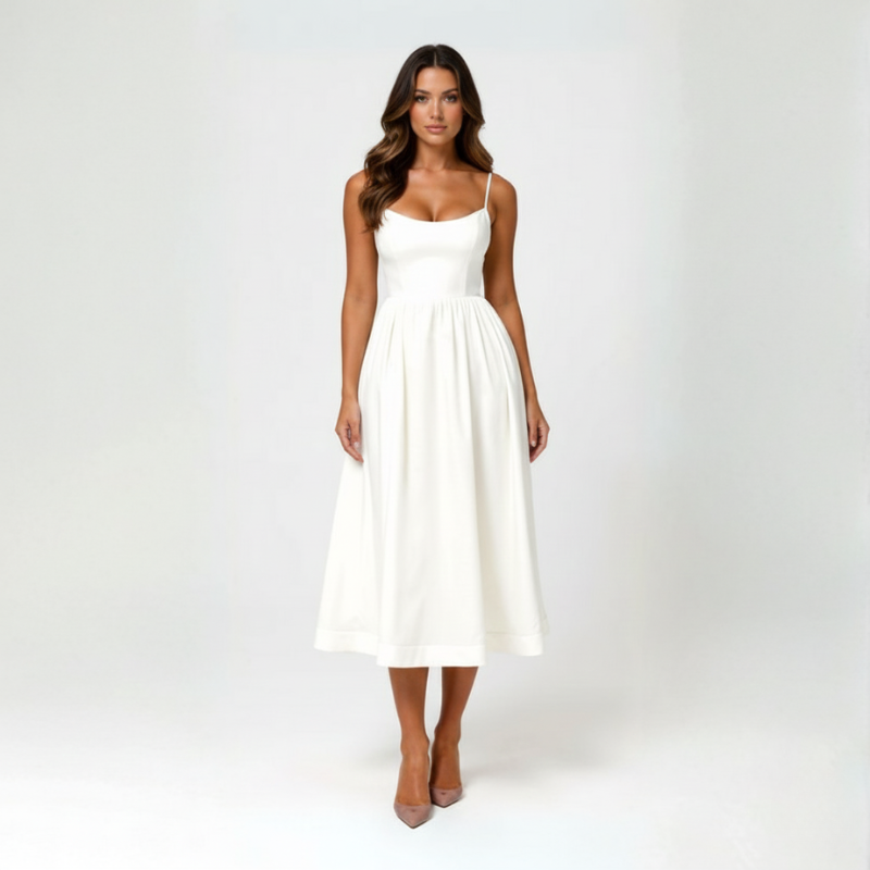 Alina | Elegant Flowy Midi Dress