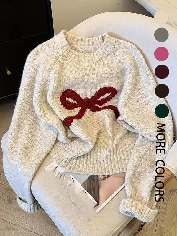 GRACIE™ - Elegant Bow Knit Sweater for Fall &amp; Winter Fashion