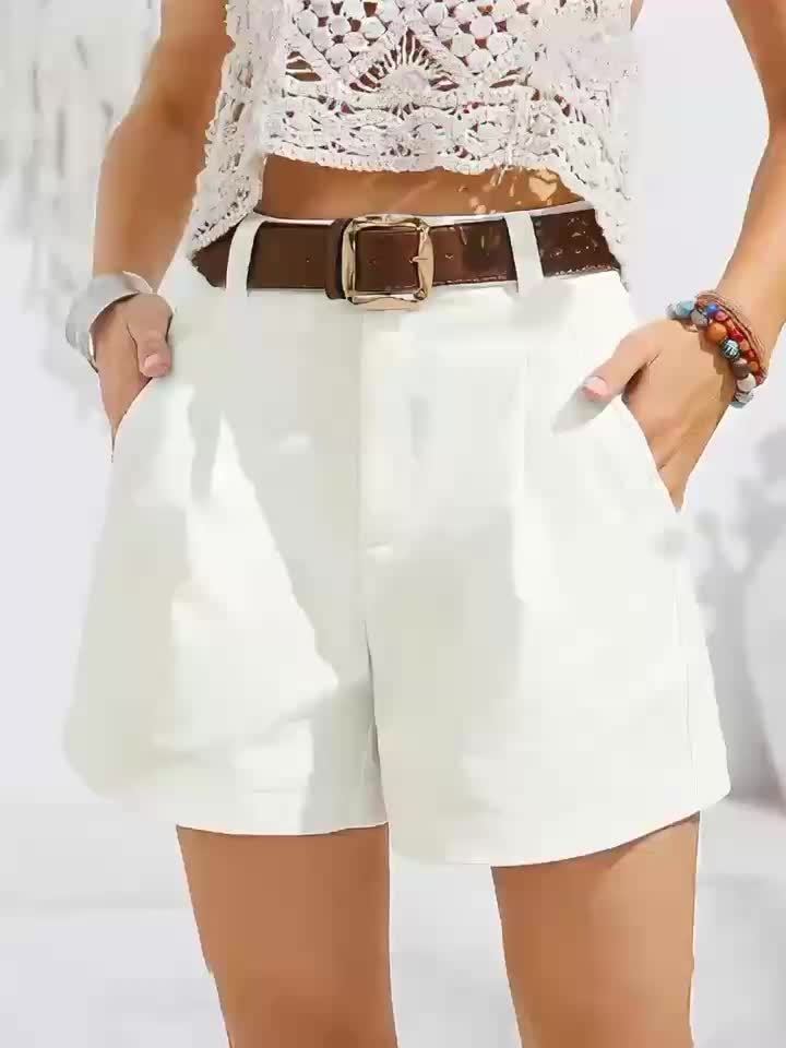 MÉLANIE™ - Chic High-Waist Shorts 