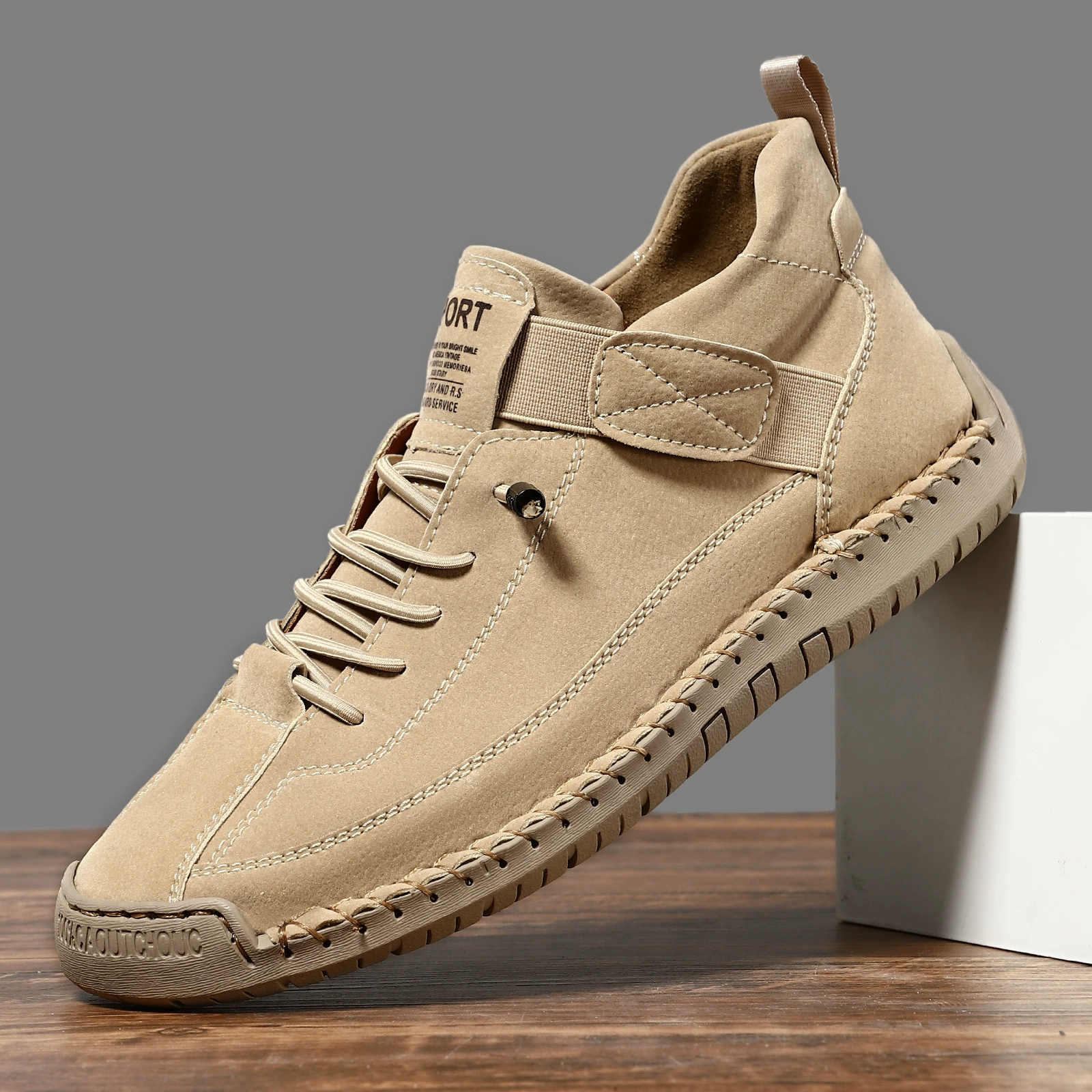 Valentina | Contrast Stitch High-Top Sneakers
