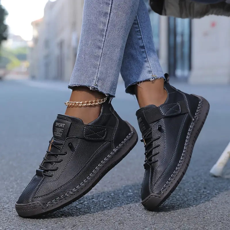 Valentina | Contrast Stitch High-Top Sneakers
