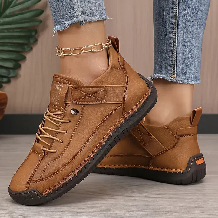 Valentina | Contrast Stitch High-Top Sneakers
