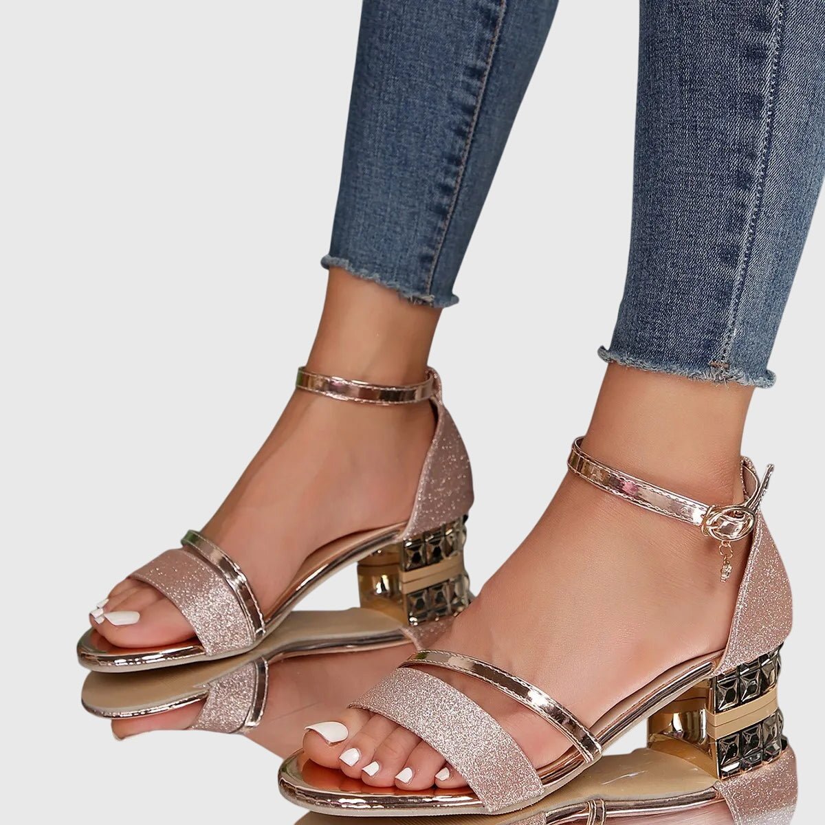 Alison | Chic Ankle Strap Block Heel Sandals