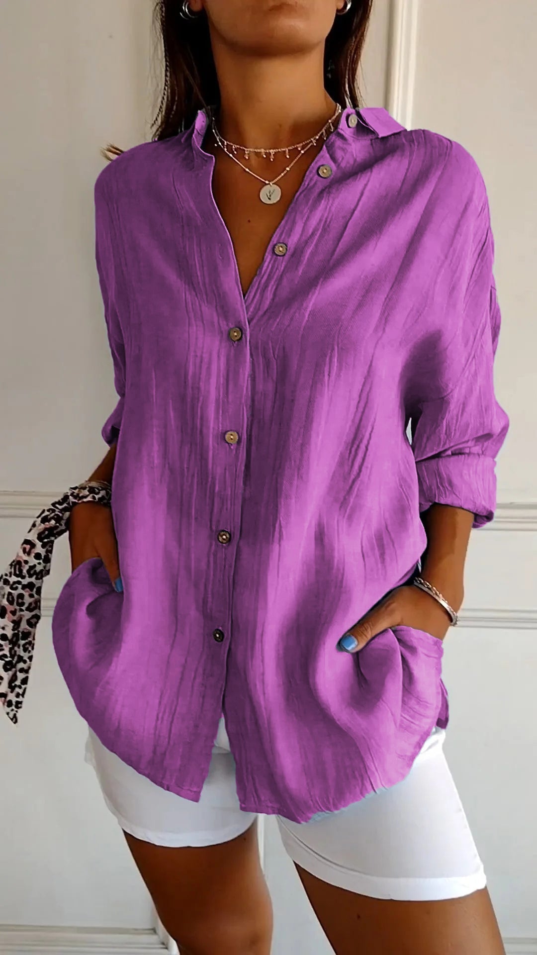 Rowella | Chic Relaxed Button Blouse