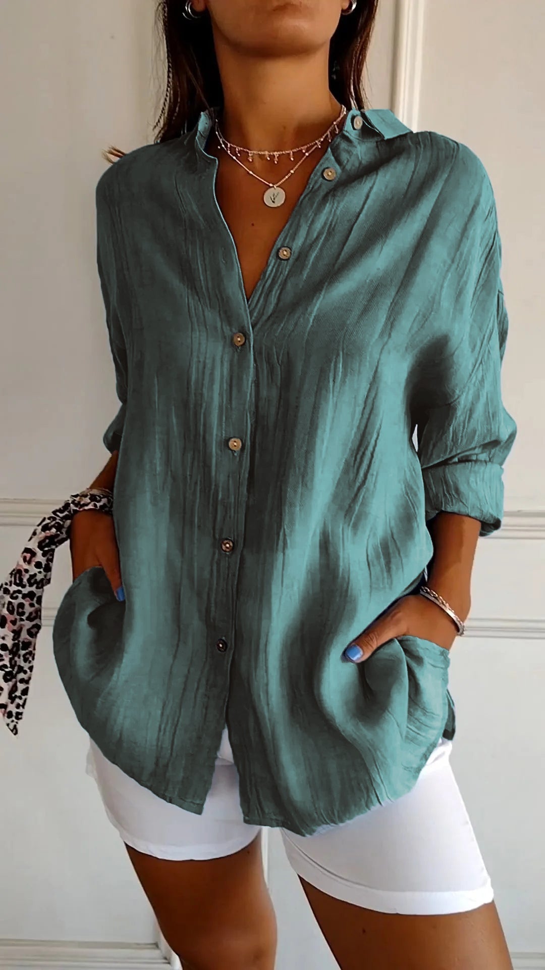 Rowella | Chic Relaxed Button Blouse