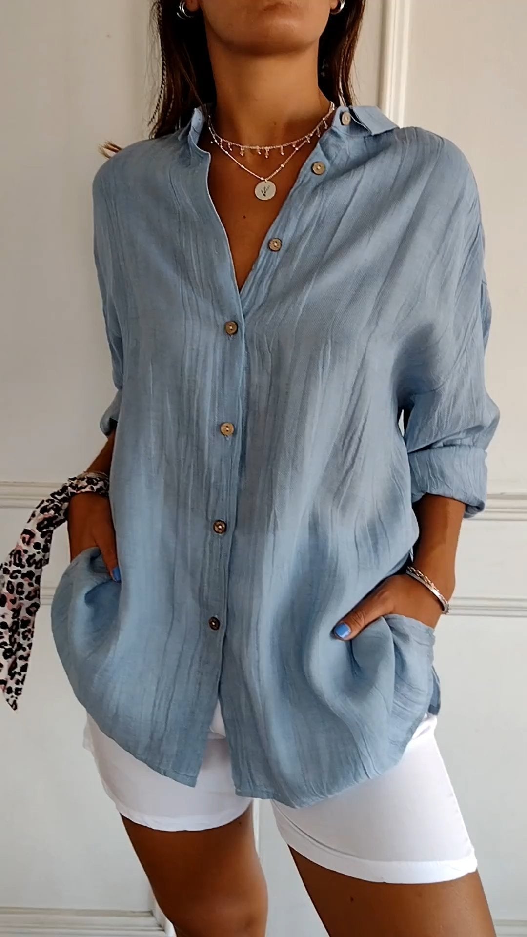 Rowella | Chic Relaxed Button Blouse
